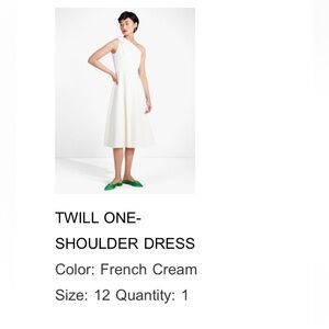 kate spade French Cream One-Shoulder Dress
